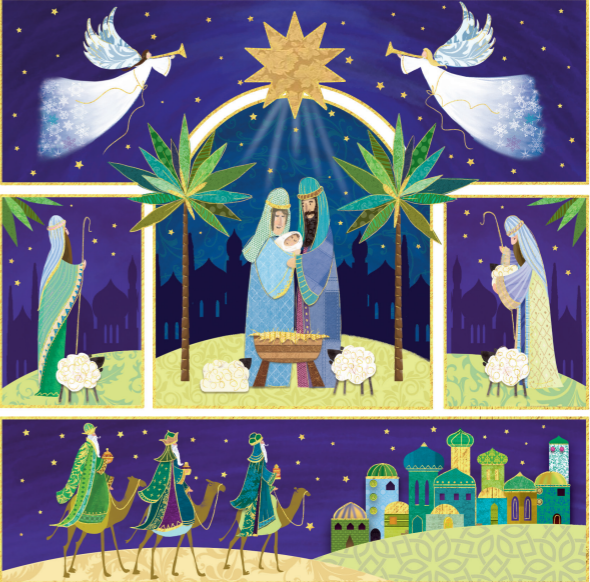 Christmas Cards Twin Pack - Gathering at Bethlehem / Nativity